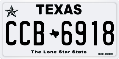 TX license plate CCB6918