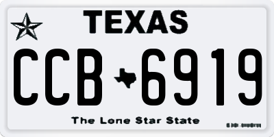TX license plate CCB6919