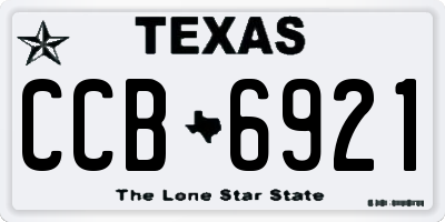 TX license plate CCB6921