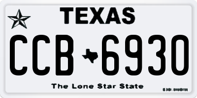 TX license plate CCB6930