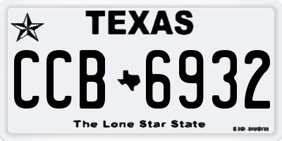 TX license plate CCB6932