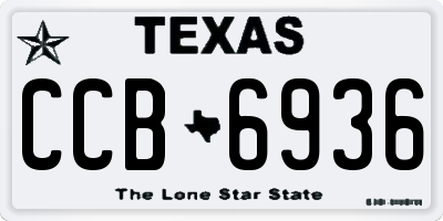 TX license plate CCB6936