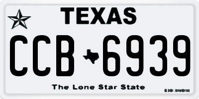 TX license plate CCB6939