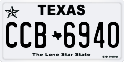 TX license plate CCB6940