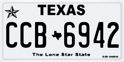 TX license plate CCB6942