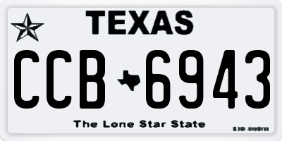 TX license plate CCB6943