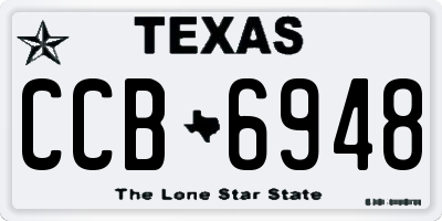 TX license plate CCB6948