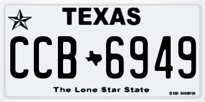 TX license plate CCB6949
