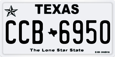 TX license plate CCB6950