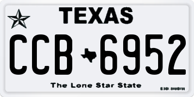 TX license plate CCB6952