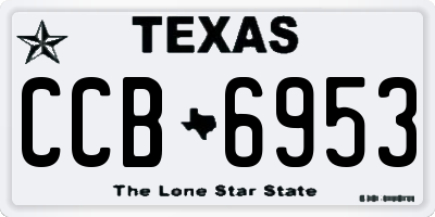 TX license plate CCB6953