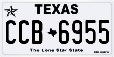 TX license plate CCB6955