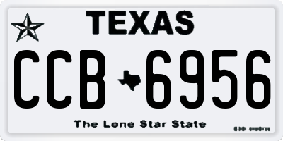 TX license plate CCB6956