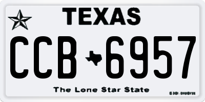 TX license plate CCB6957