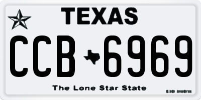 TX license plate CCB6969