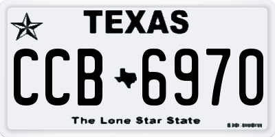 TX license plate CCB6970