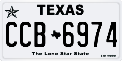 TX license plate CCB6974