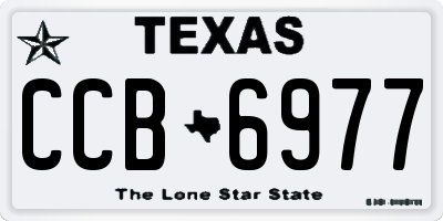 TX license plate CCB6977