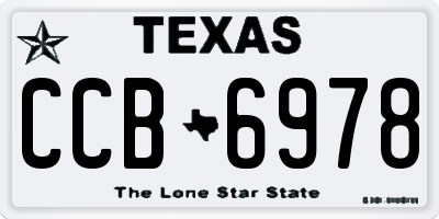 TX license plate CCB6978