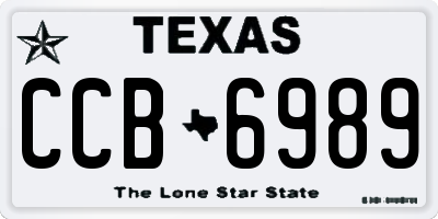 TX license plate CCB6989