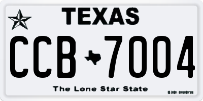TX license plate CCB7004