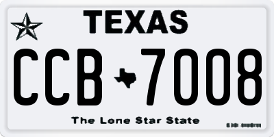 TX license plate CCB7008