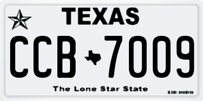 TX license plate CCB7009