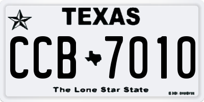 TX license plate CCB7010