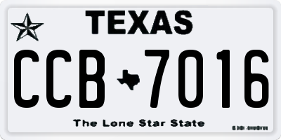 TX license plate CCB7016