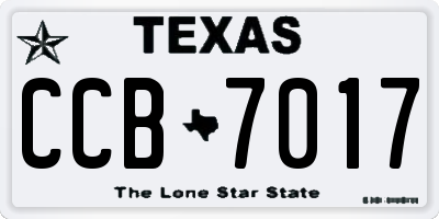 TX license plate CCB7017