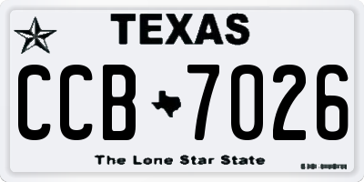 TX license plate CCB7026