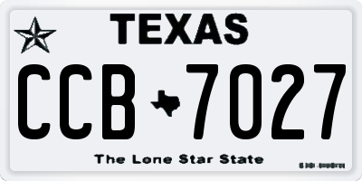 TX license plate CCB7027