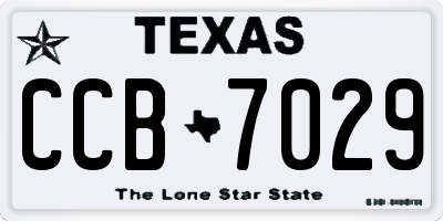 TX license plate CCB7029