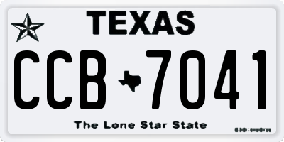 TX license plate CCB7041