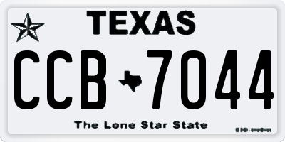 TX license plate CCB7044