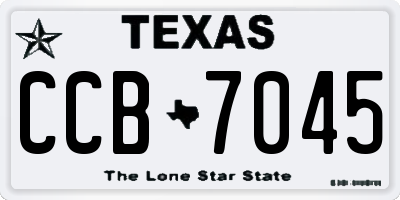TX license plate CCB7045