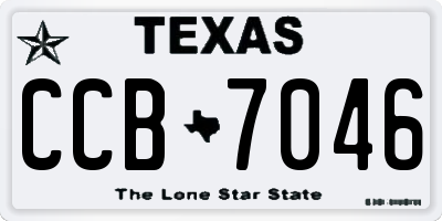 TX license plate CCB7046