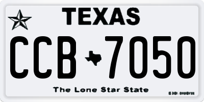 TX license plate CCB7050