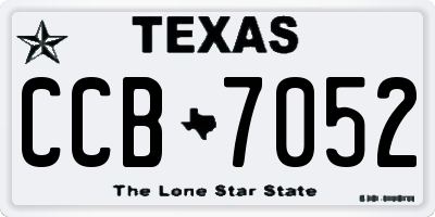 TX license plate CCB7052