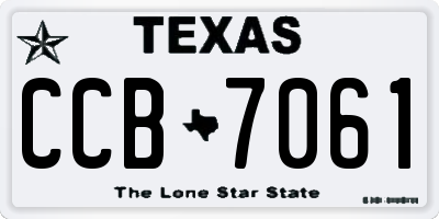 TX license plate CCB7061