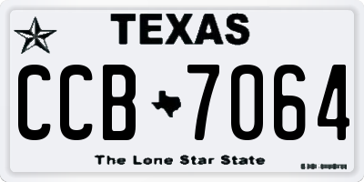 TX license plate CCB7064