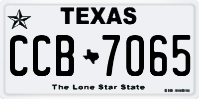 TX license plate CCB7065