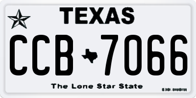 TX license plate CCB7066