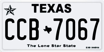 TX license plate CCB7067
