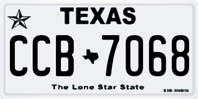 TX license plate CCB7068