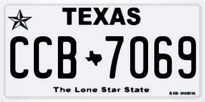 TX license plate CCB7069