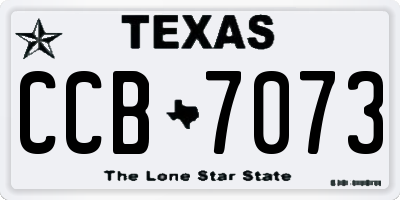 TX license plate CCB7073