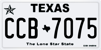 TX license plate CCB7075