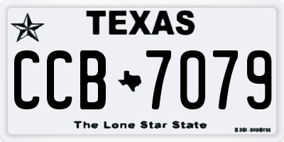 TX license plate CCB7079