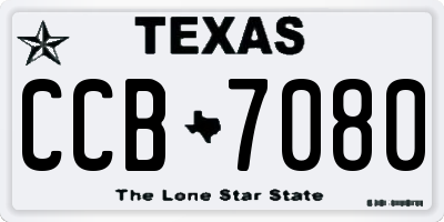 TX license plate CCB7080